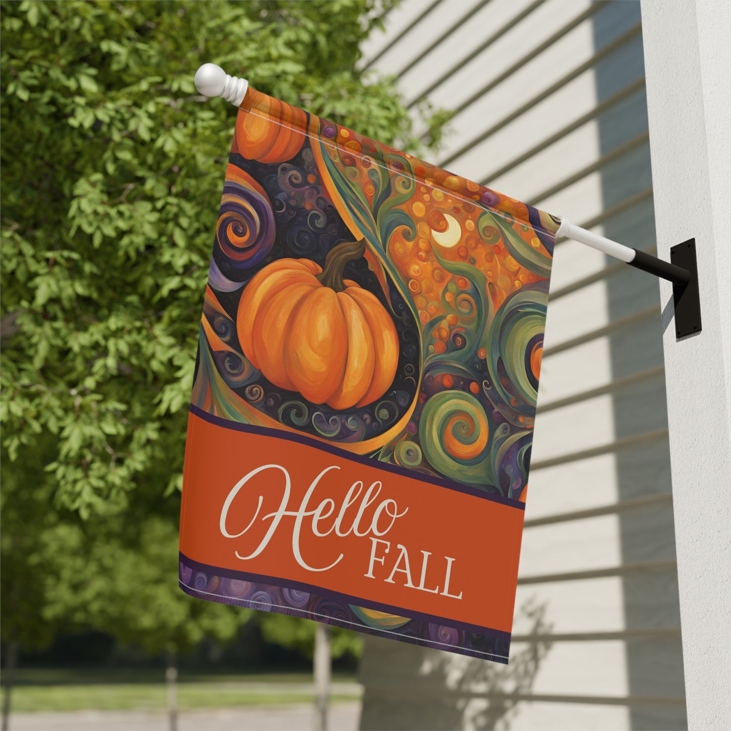 Hello Fall 2-Sided Garden & House Flag/Banner