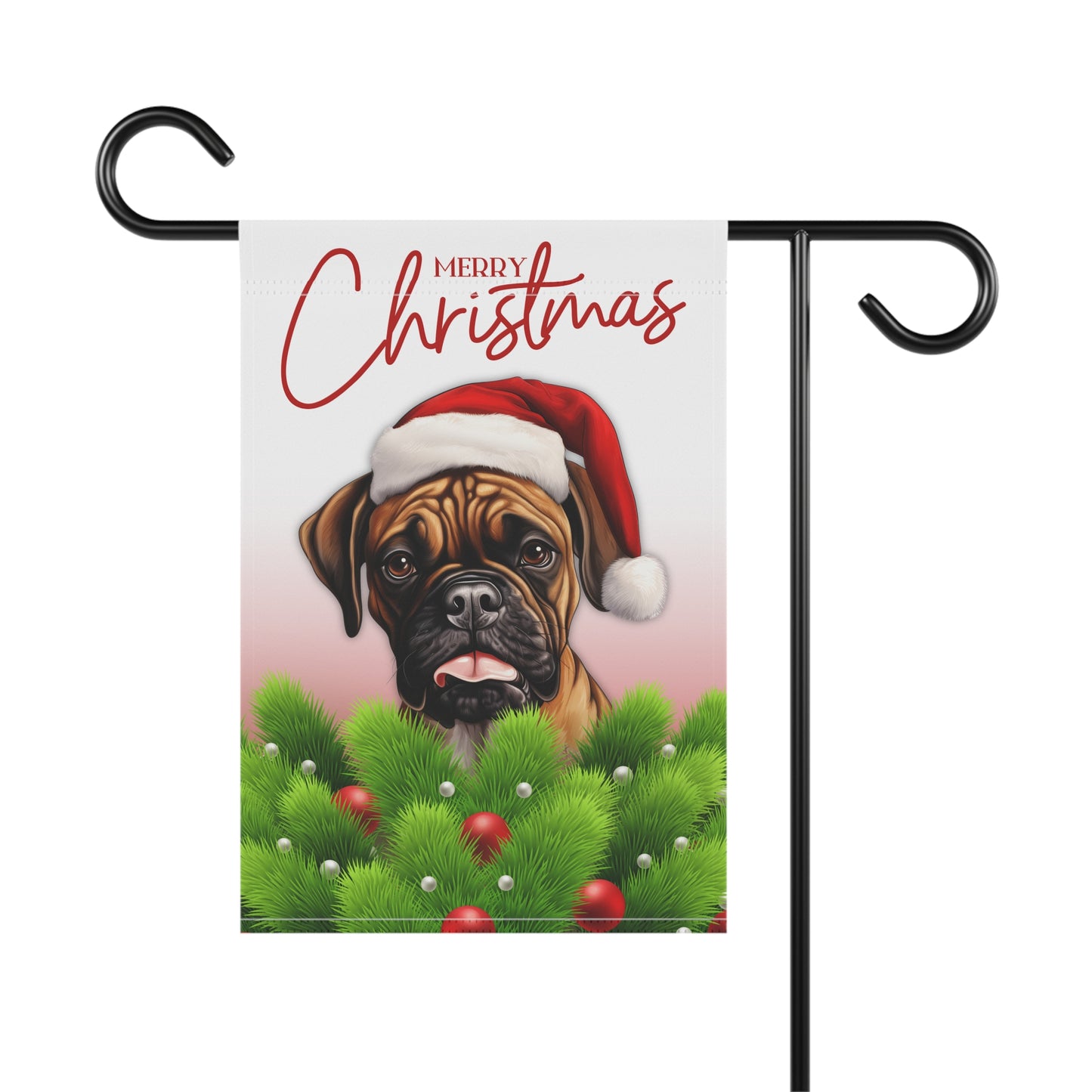 Boxer Merry Christmas Garden & House Flag/Banner