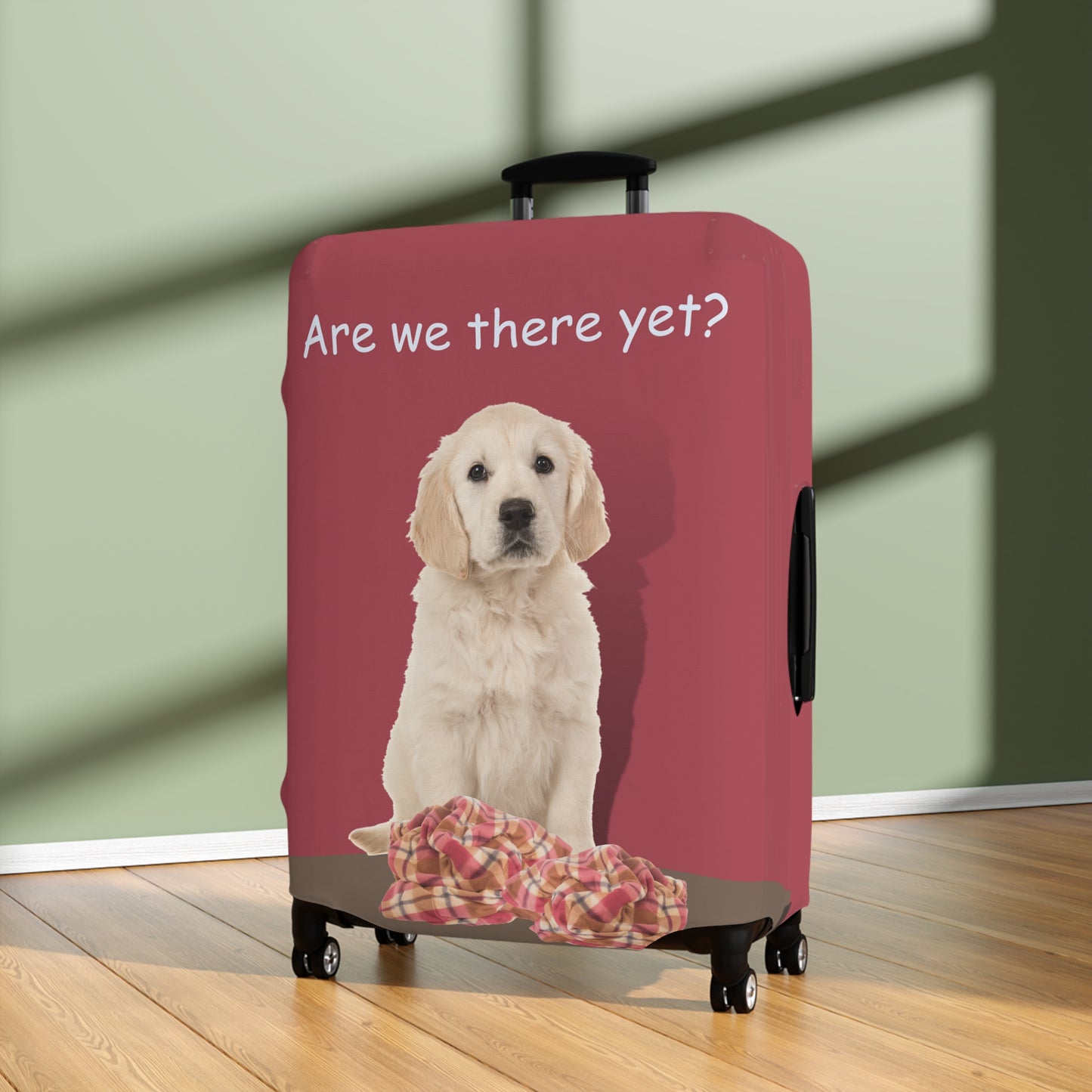 Golden Retriever Are We There yet? Luggage Cover