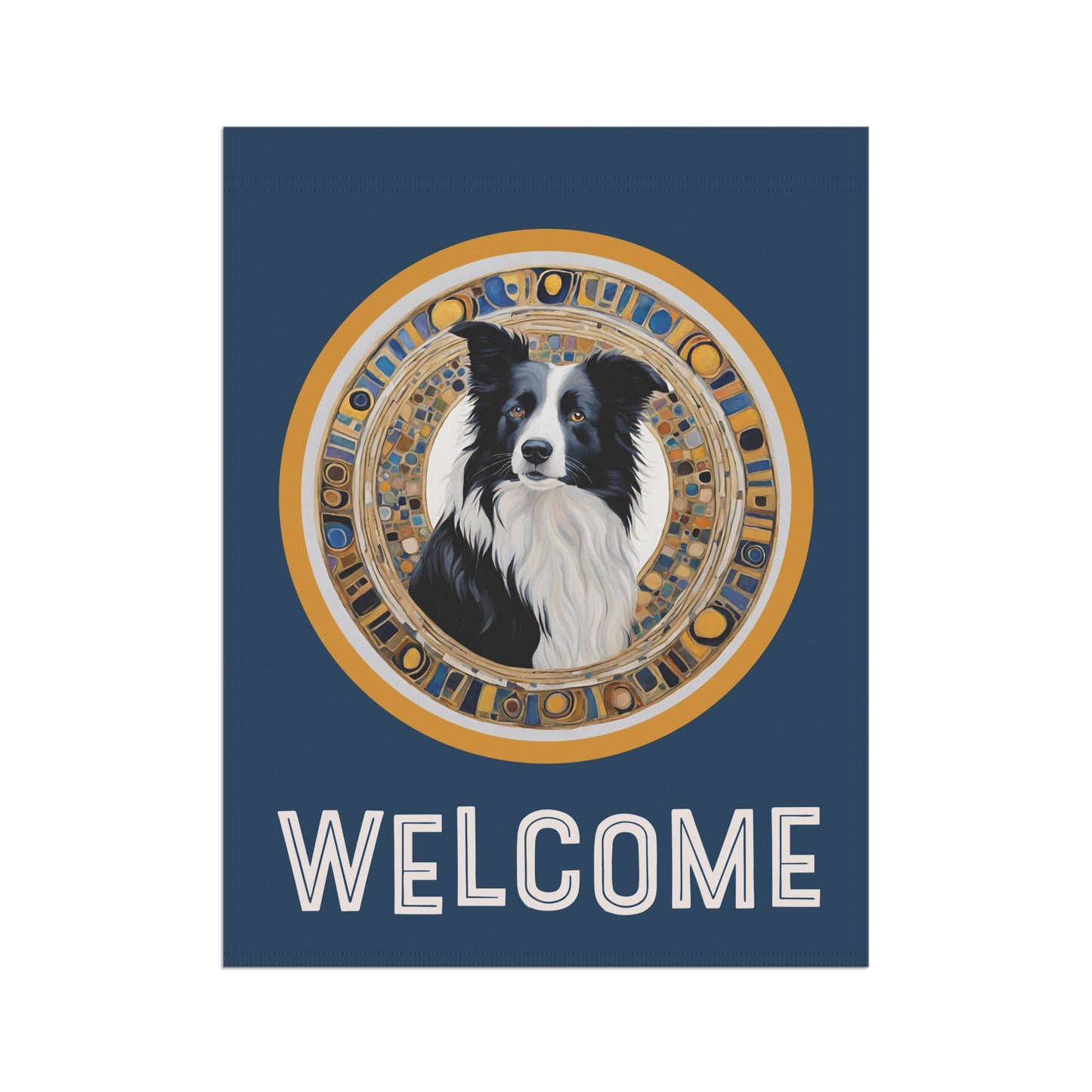 Border Collie Welcome 2-Sided Garden & House Flag/Banner