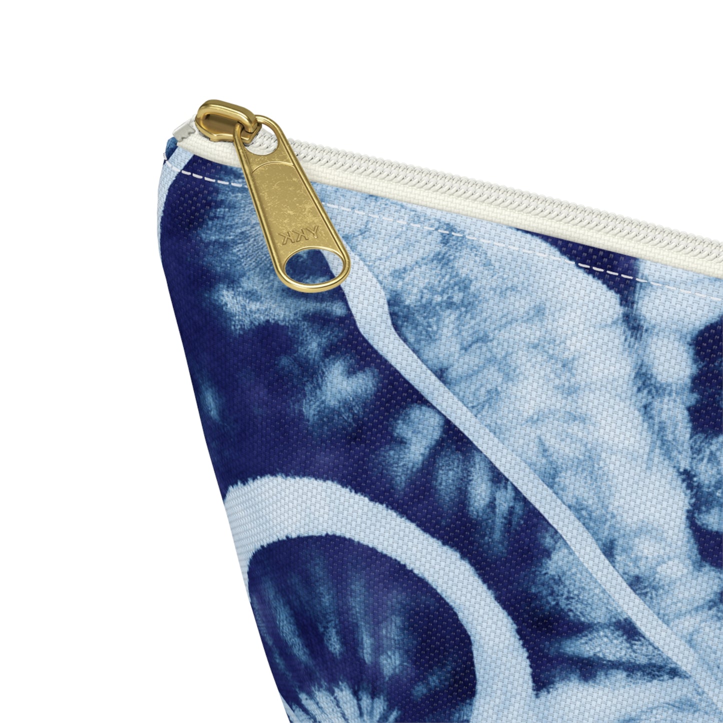 Shibori Indigo Accessory Pouch w T-bottom