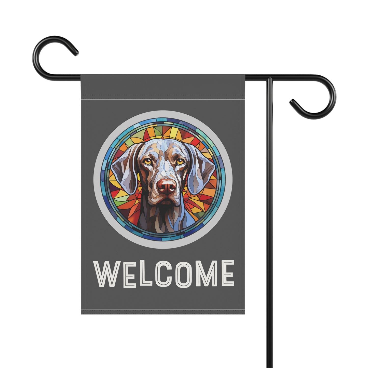 Weimaraner Welcome 2-Sided Garden & House Flag/Banner