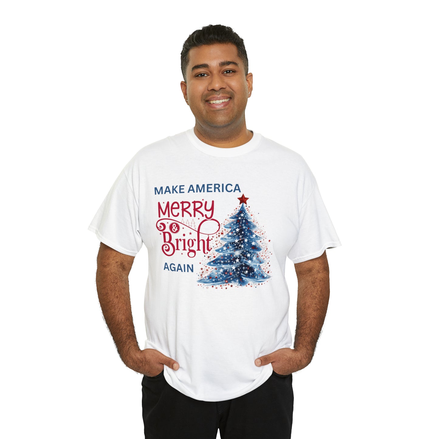 Make America Merry & Bright Again 1 Unisex Heavy Cotton Tee