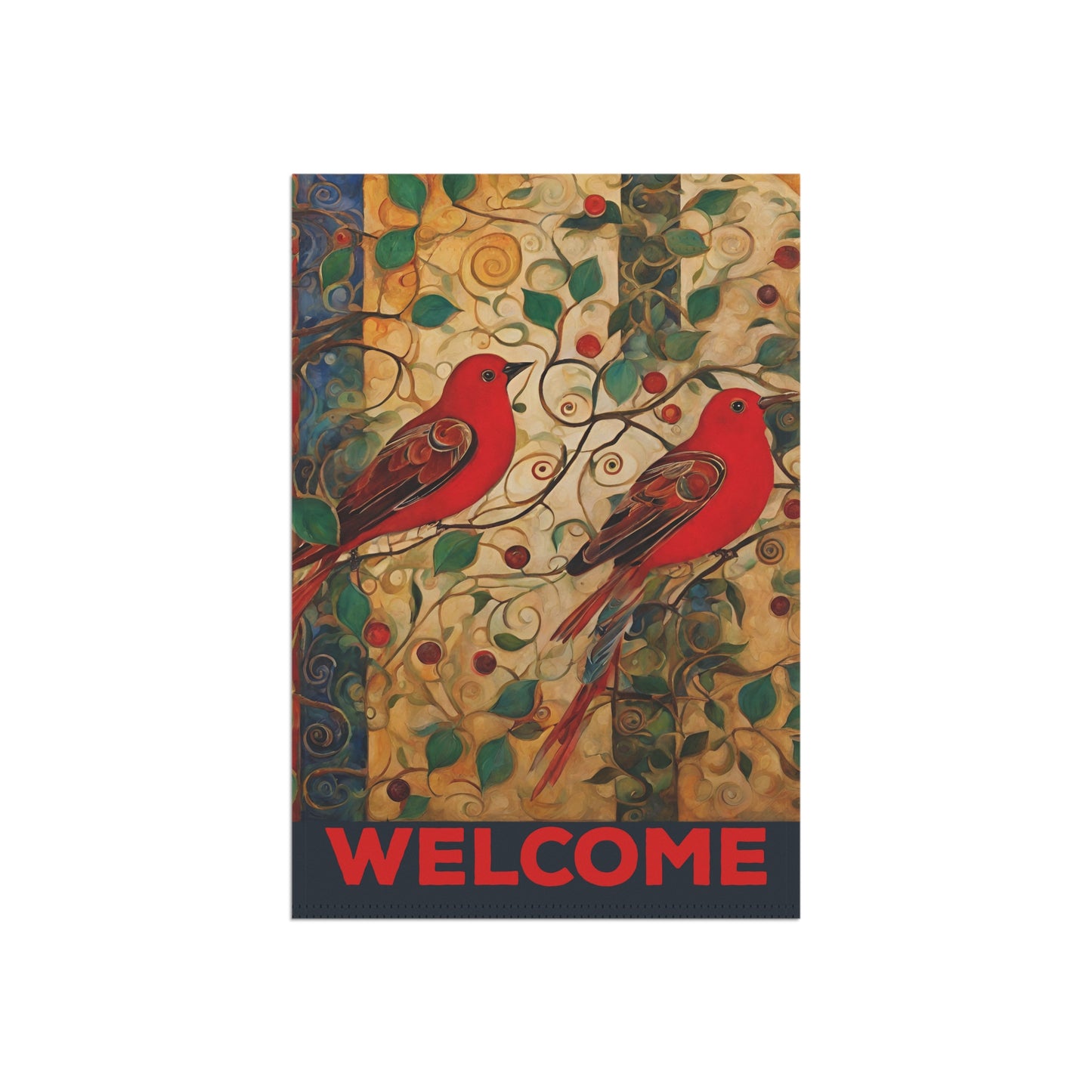 Orvington Red Birds Welcome 2-Sided Garden & House Flag/Banner