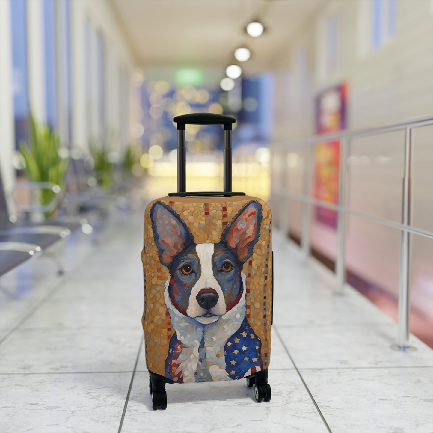 America Dog Luggage Cover