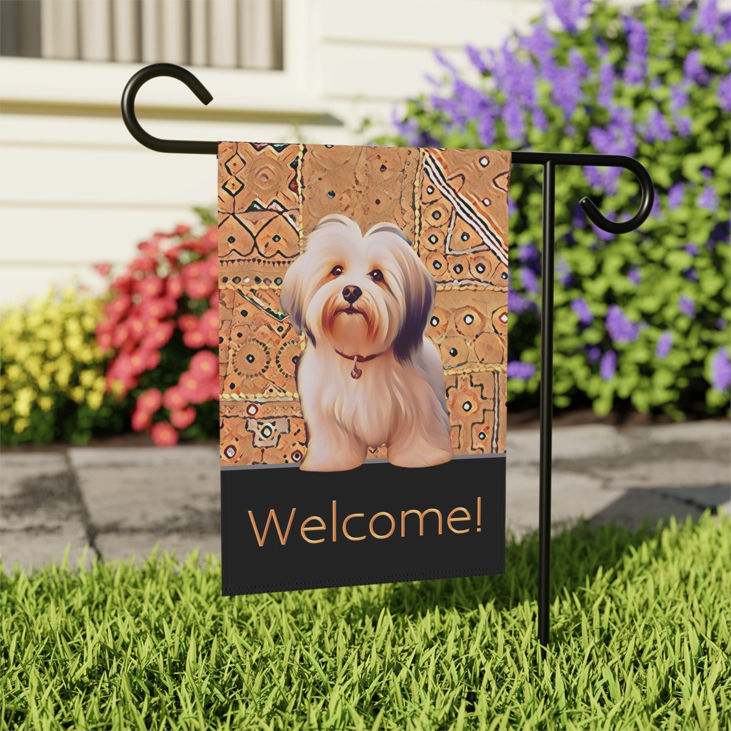 Havanese Welcome 2-Sided Garden & House Flag/Banner