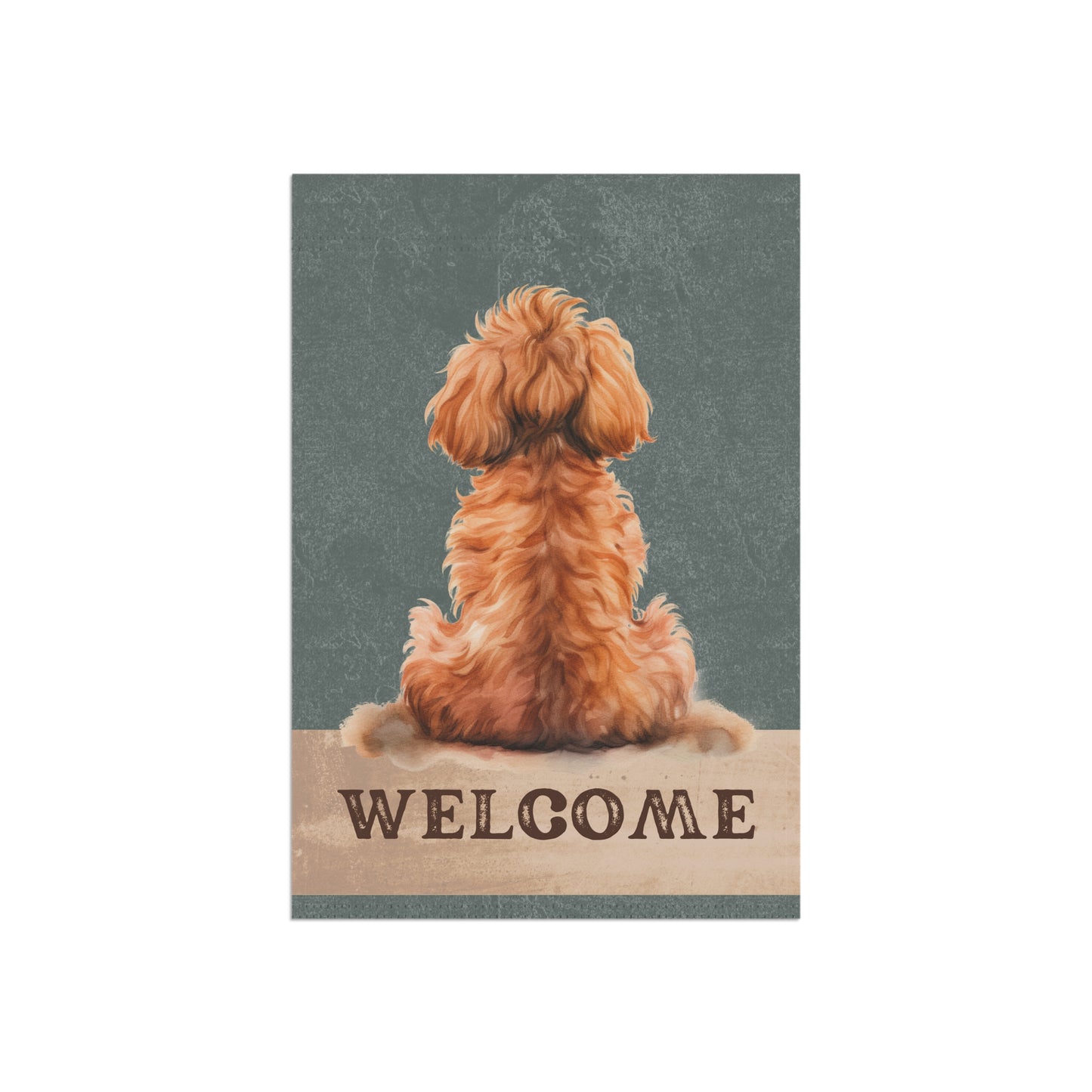 Poodle Welcome 2-Sided Garden & House Flag/Banner