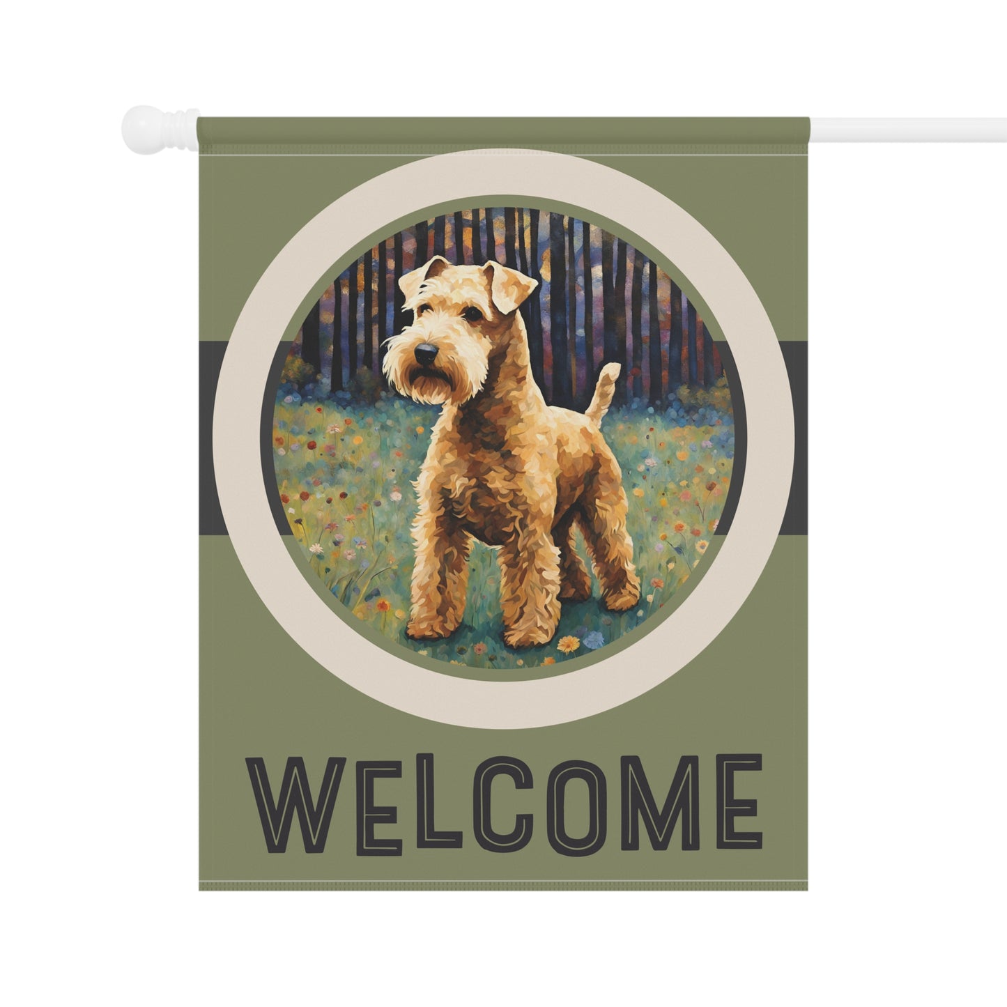 Lakeland Terrier Welcome 2-Sided Garden & House Flag/Banner