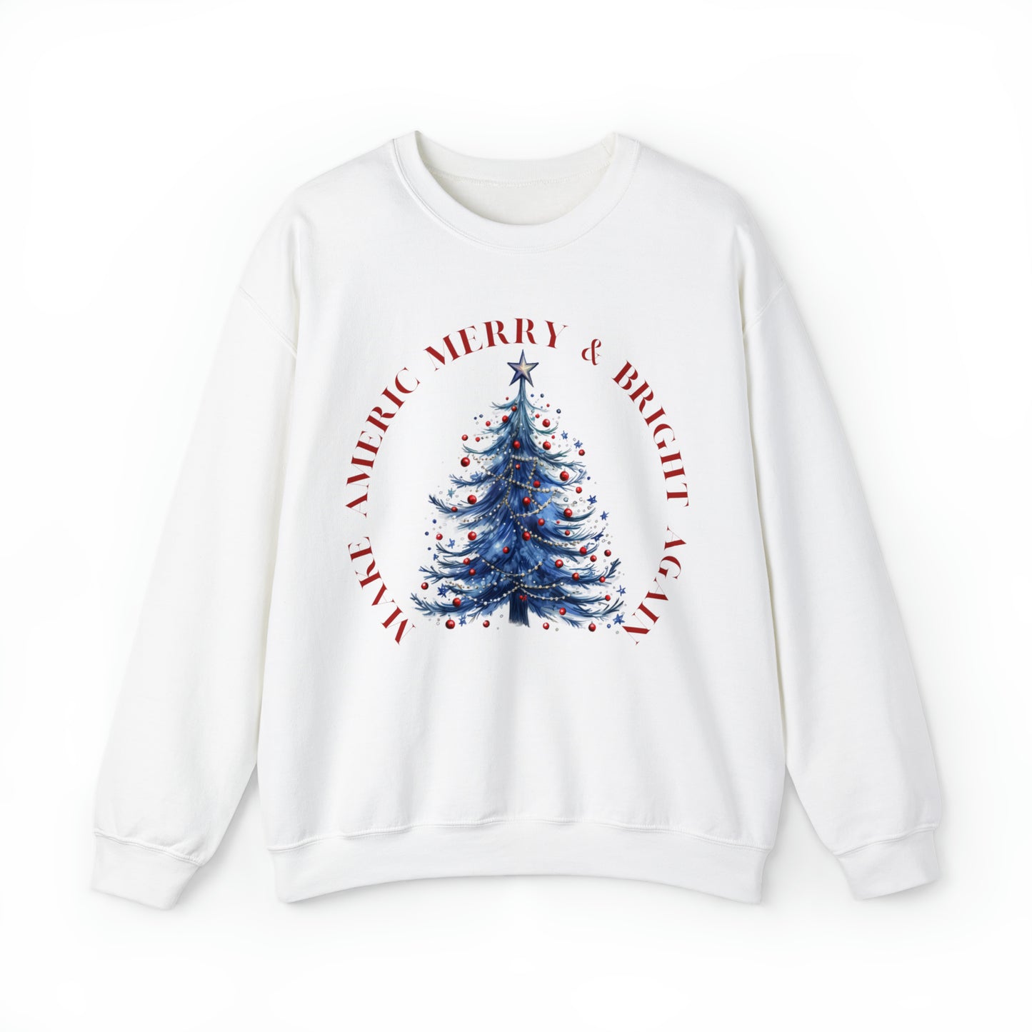 Make America Merry & Bright Again Circle Unisex Heavy Blend™ Crewneck Sweatshirt