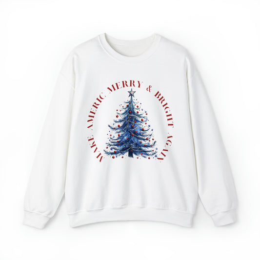 Make America Merry & Bright Again Circle Unisex Heavy Blend™ Crewneck Sweatshirt