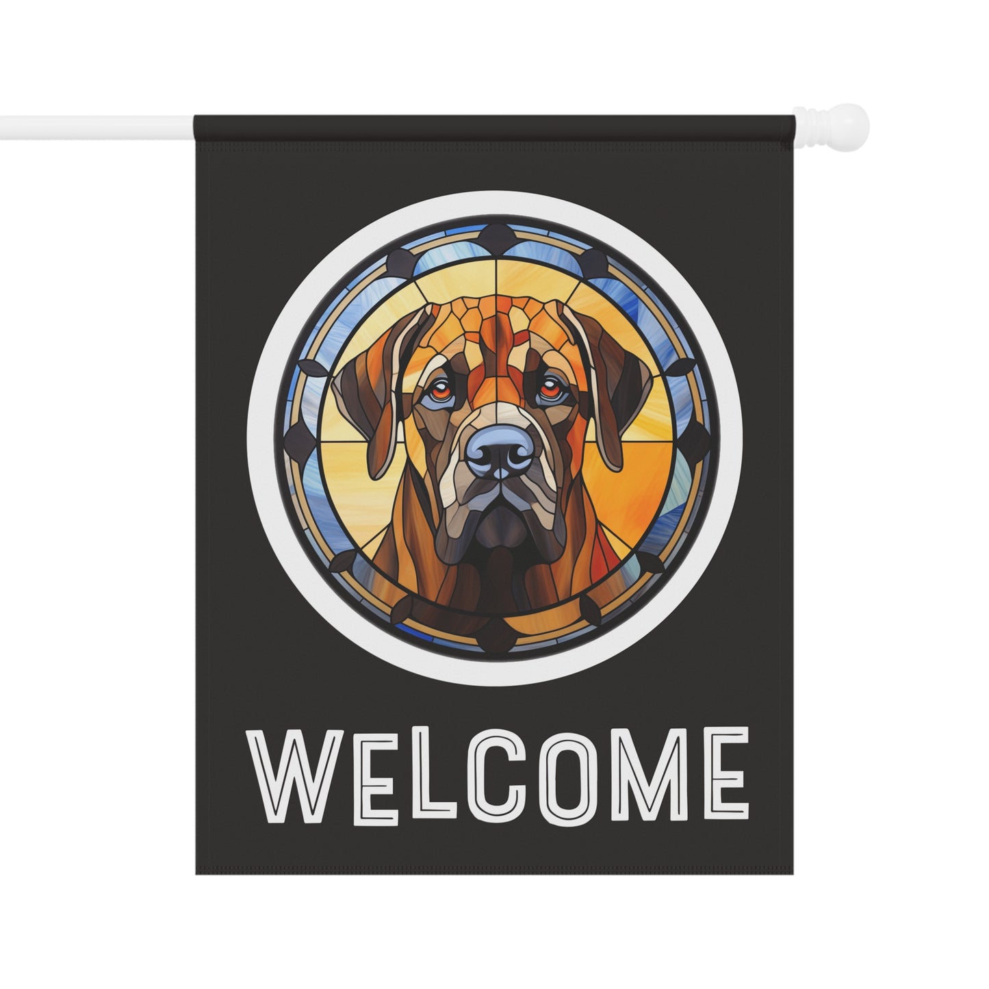 English Mastiff Welcome 2-Sided Garden & House Flag/Banner