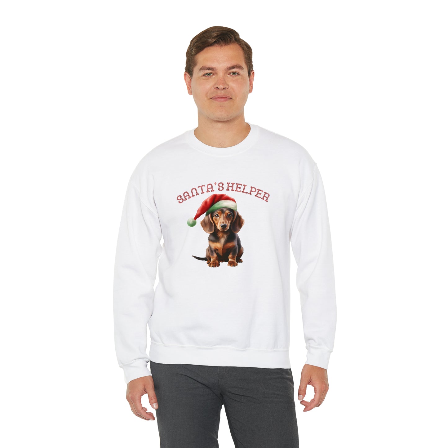 Dachshund Santa's Helper Unisex Heavy Blend™ Crewneck Sweatshirt