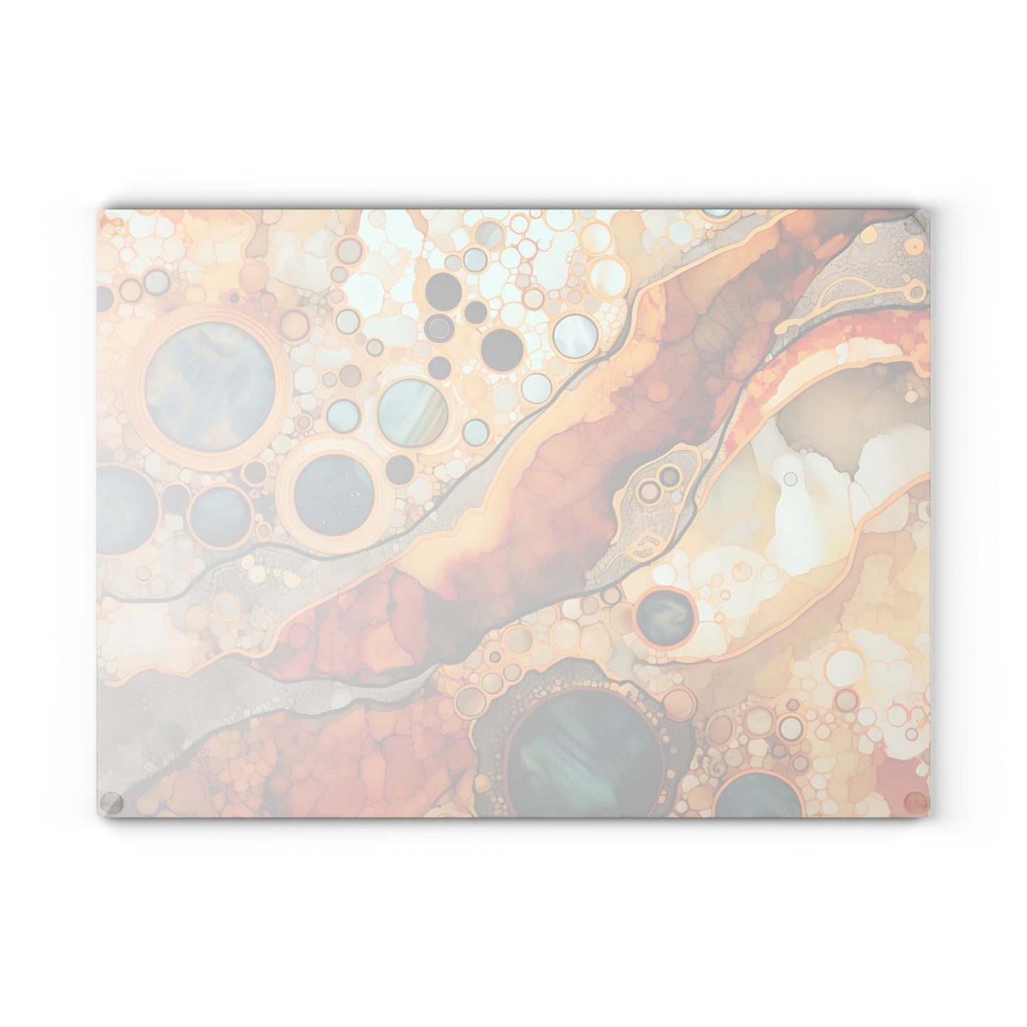 Microscopic Abstract Tempered Glass Cutting Board