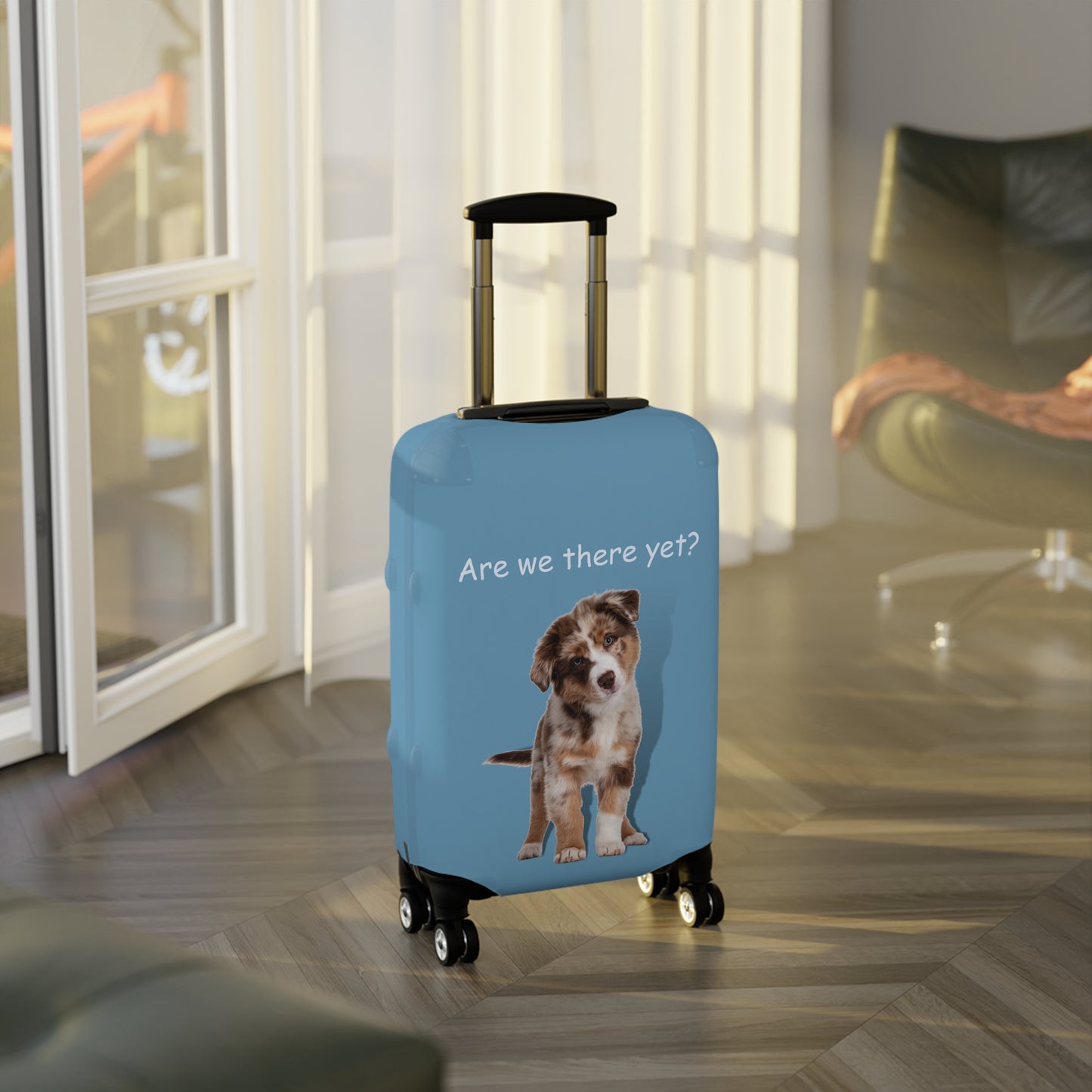 Australian Shepherd Are We There Yet? Luggage Cover