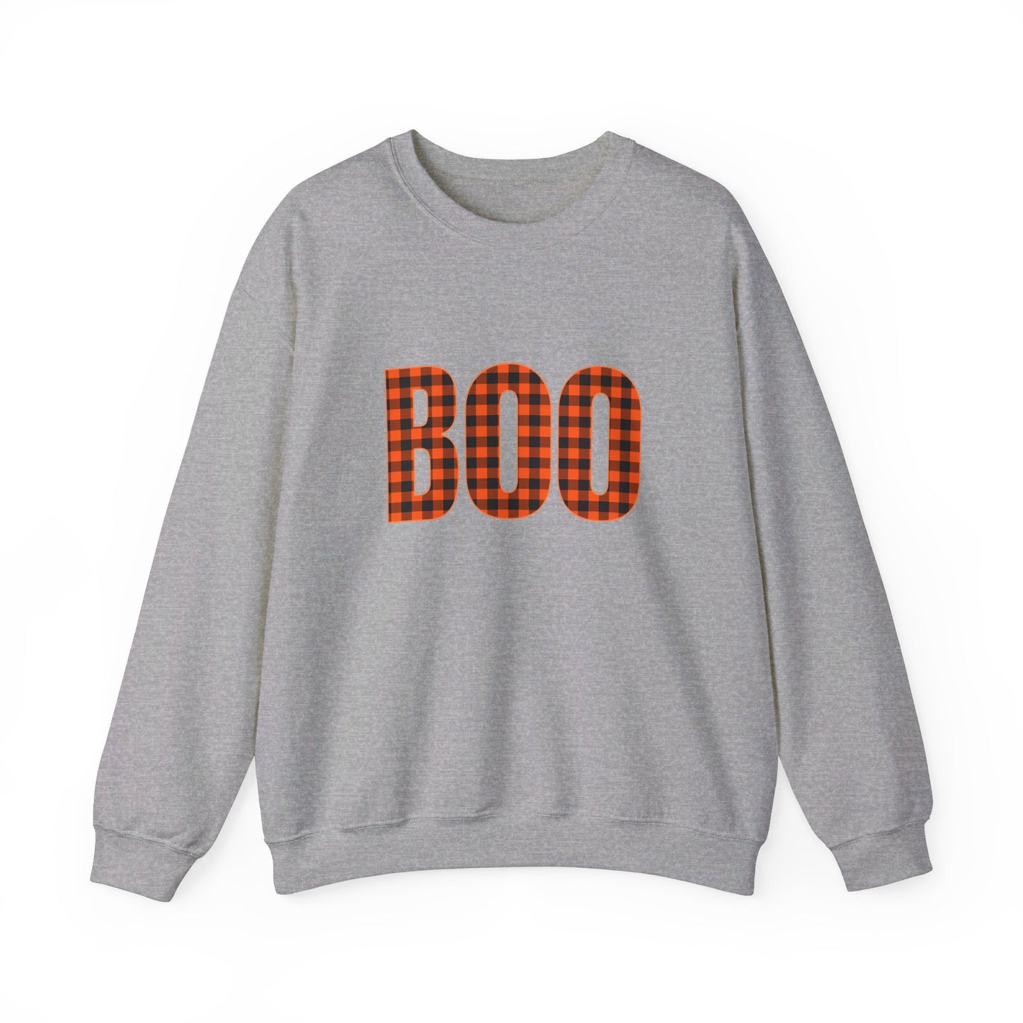 Halloween Plaid BOO Unisex Heavy Blend™ Crewneck Sweatshirt