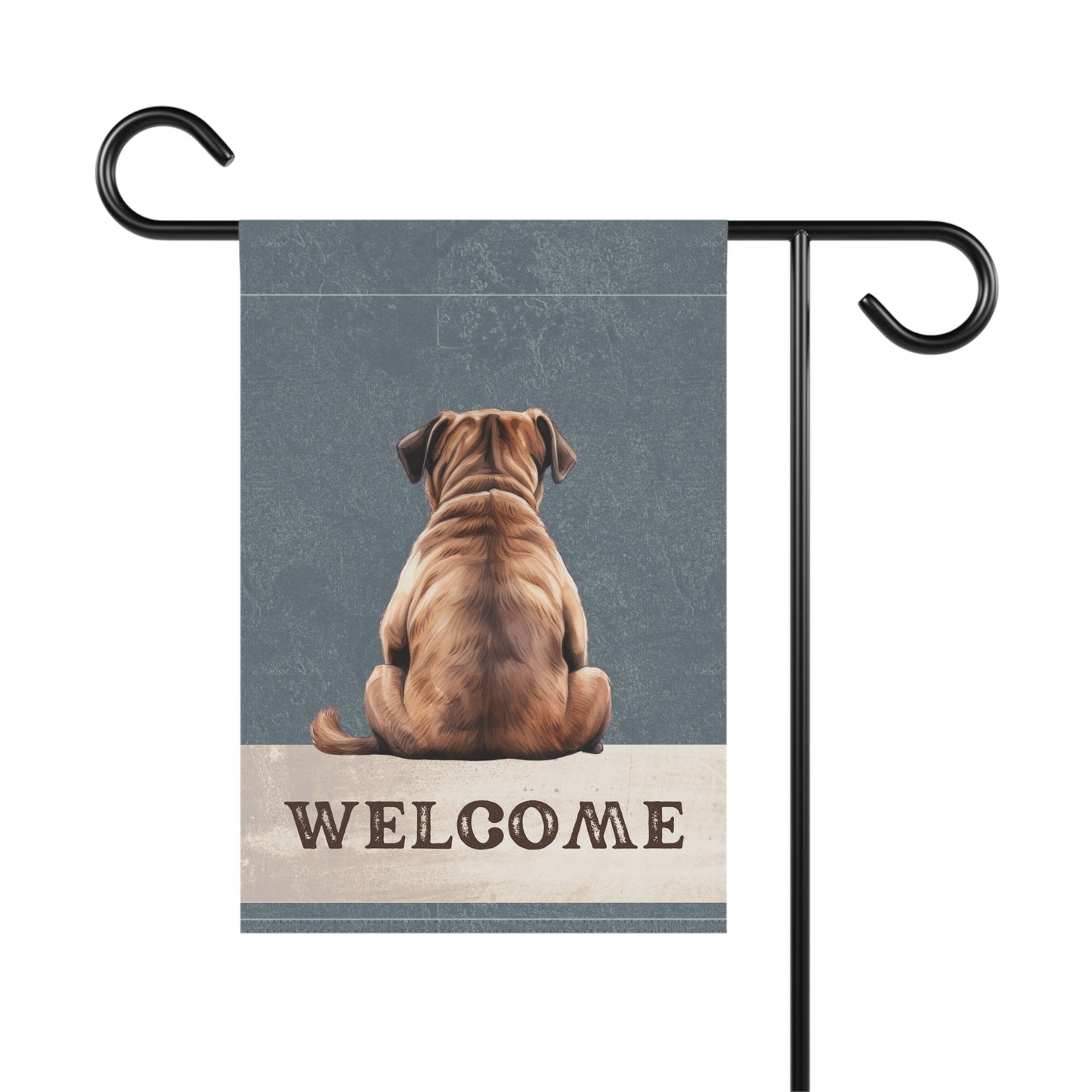 Pug Welcome 2-Sided Garden & House Flag/Banner