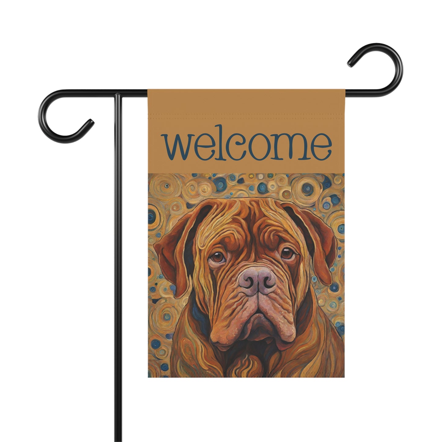 Dogue De Bordeaux Welcome 2-Sided Garden & House Flag/Banner