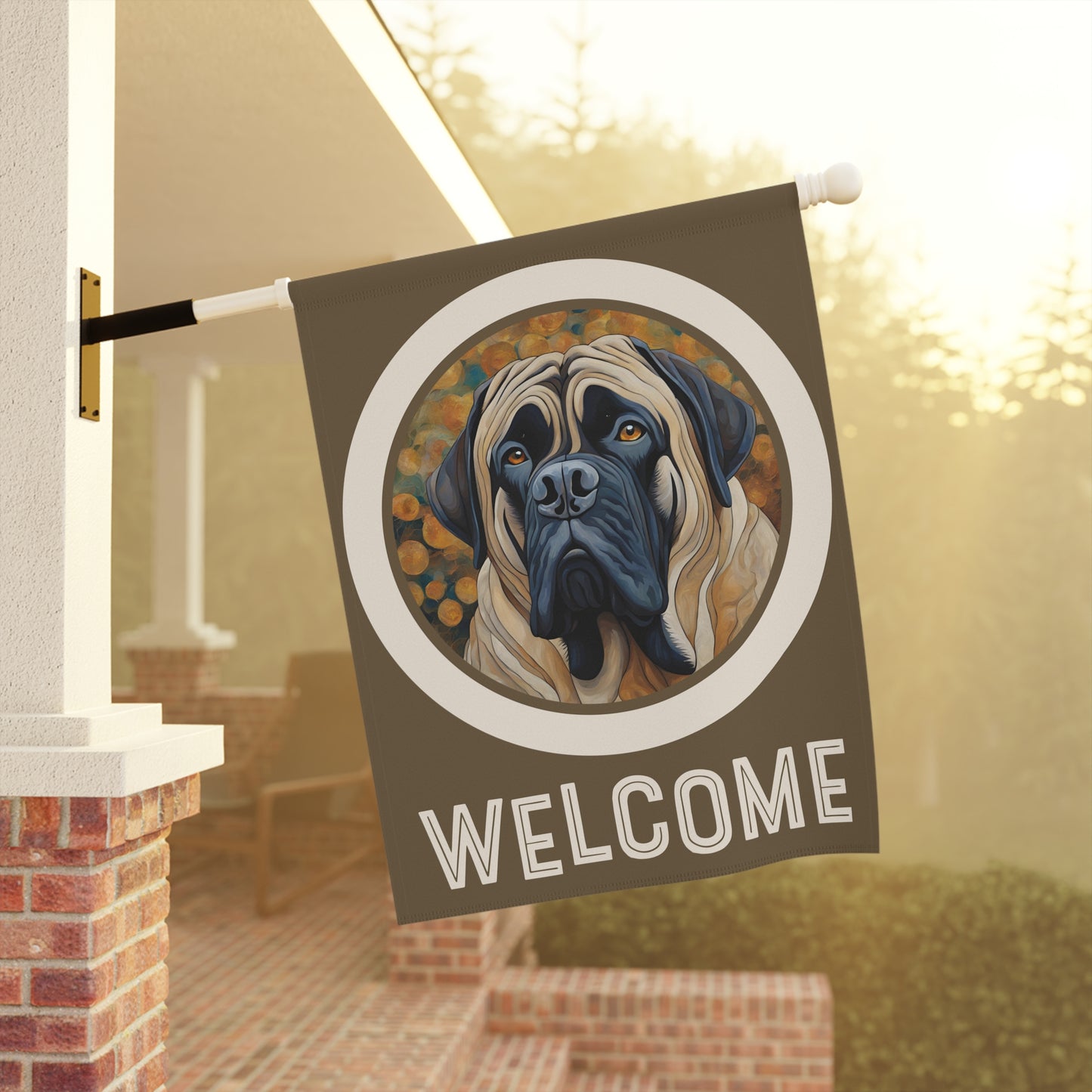 Mastiff Welcome 2-Sided Garden & House Flag/Banner