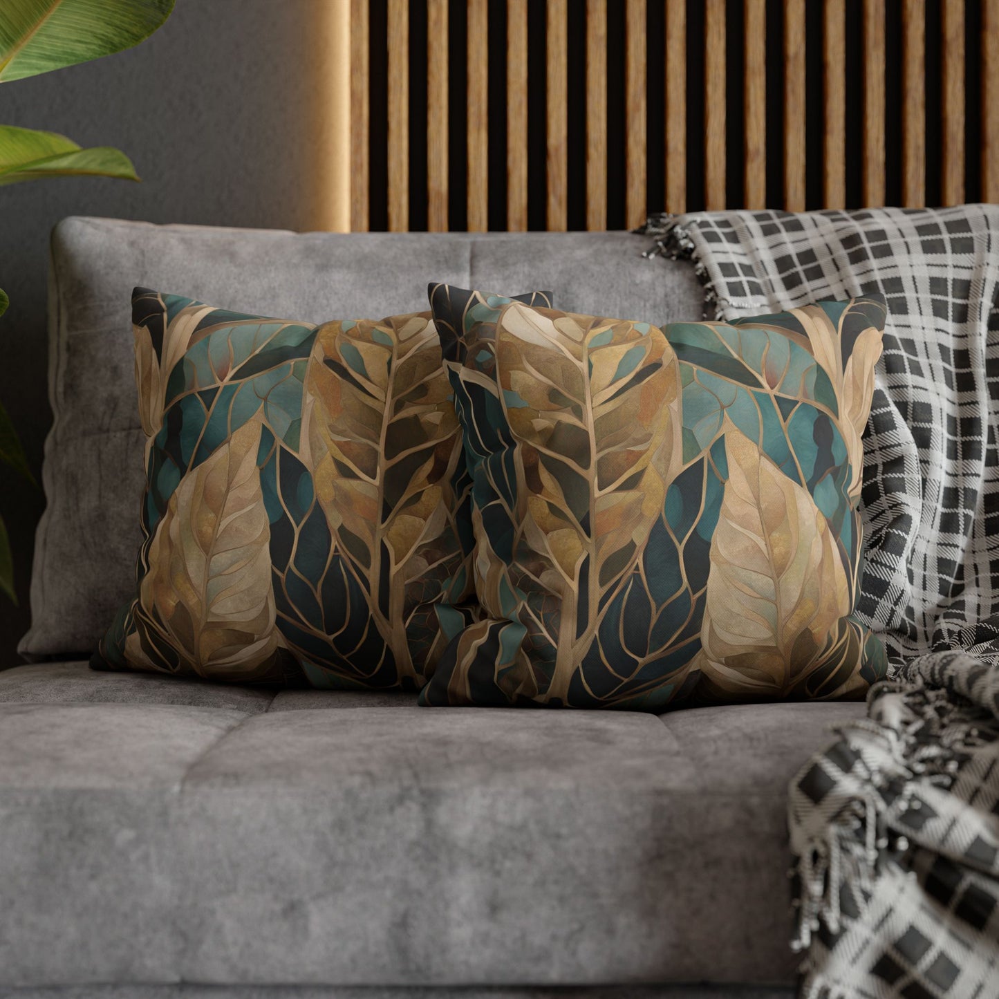 Jungle Square Poly Canvas Pillowcase