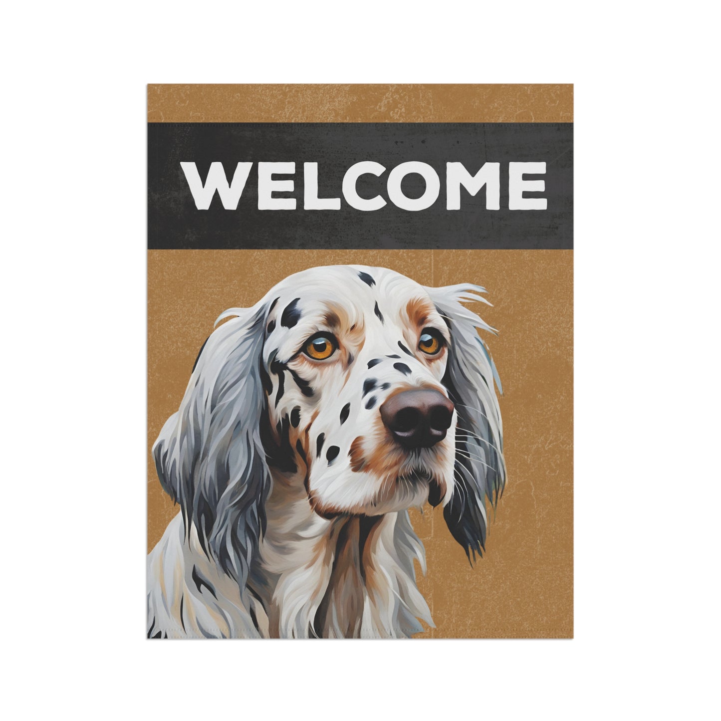 English Setter Welcome 2-Sided Garden & House Flag/Banner