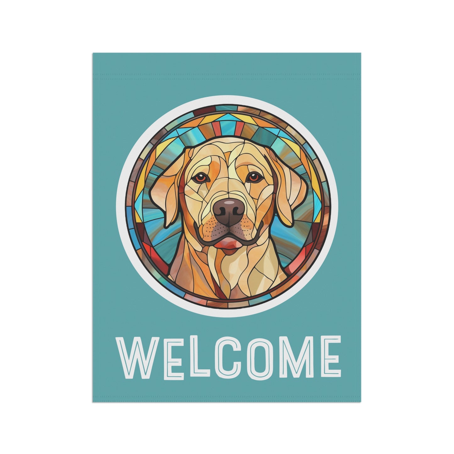 Yellow Labrador Welcome 2-Sided Garden & House Flag/Banner