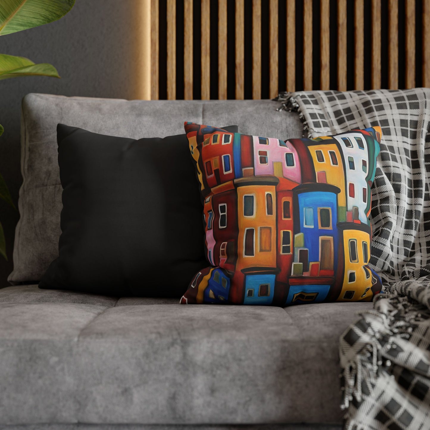 Neighbors Square Poly Canvas Pillowcase