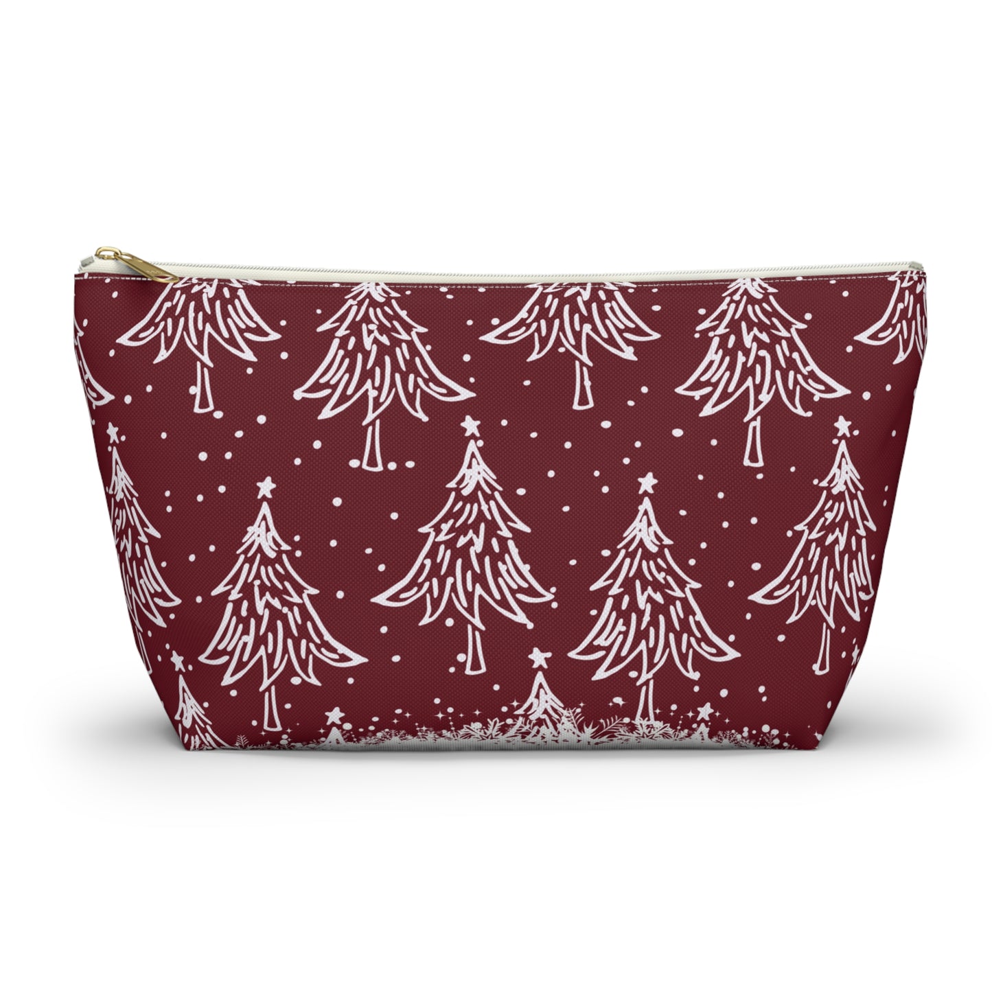 Christmas Trees for All Red Accessory Pouch w T-bottom