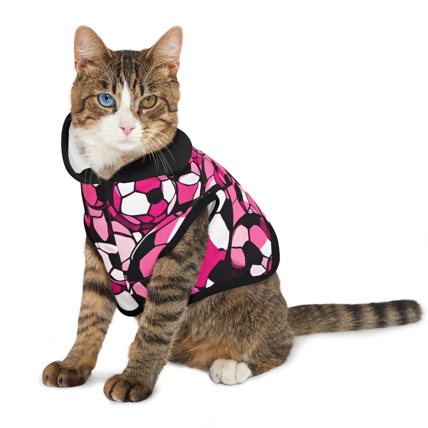 Hot Pink Soccer Pet Hoodie