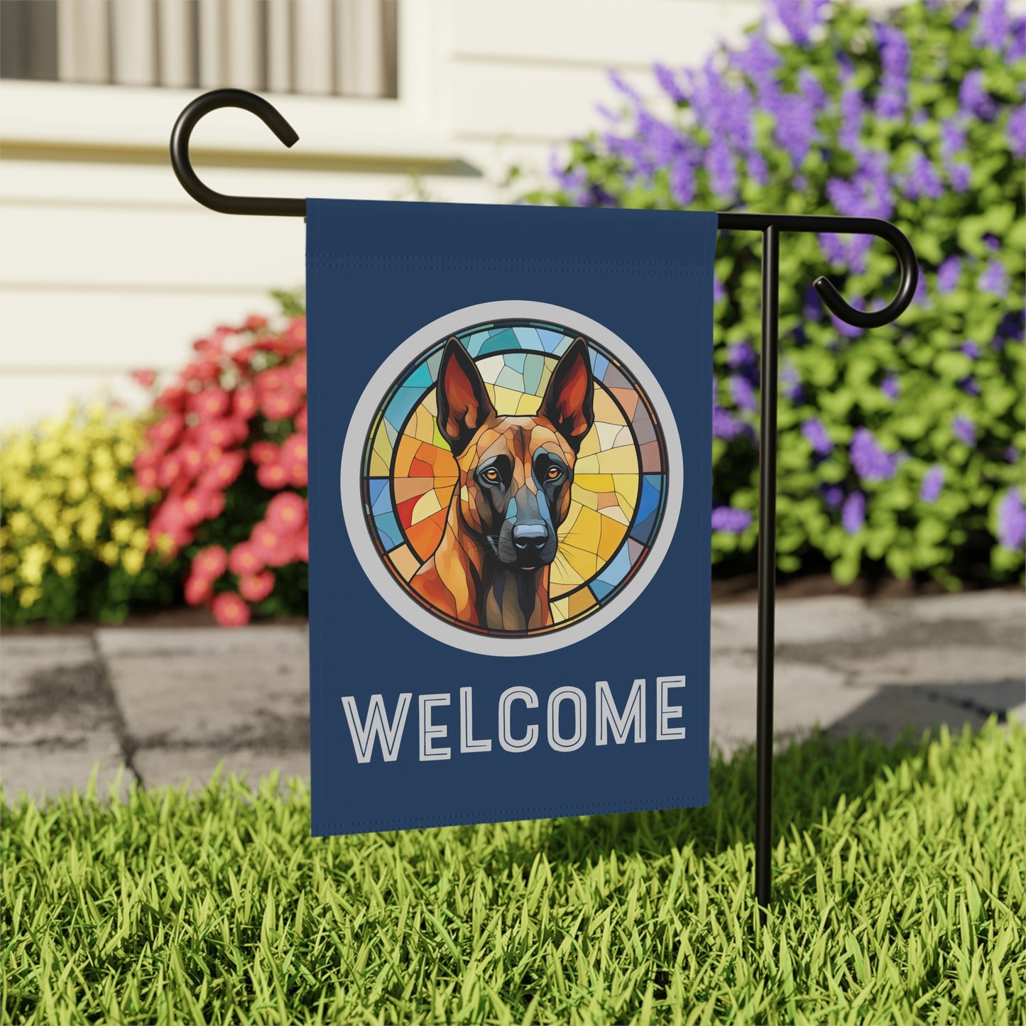 Belgian Malinois Welcome 2-Sided Garden & House Flag/Banner