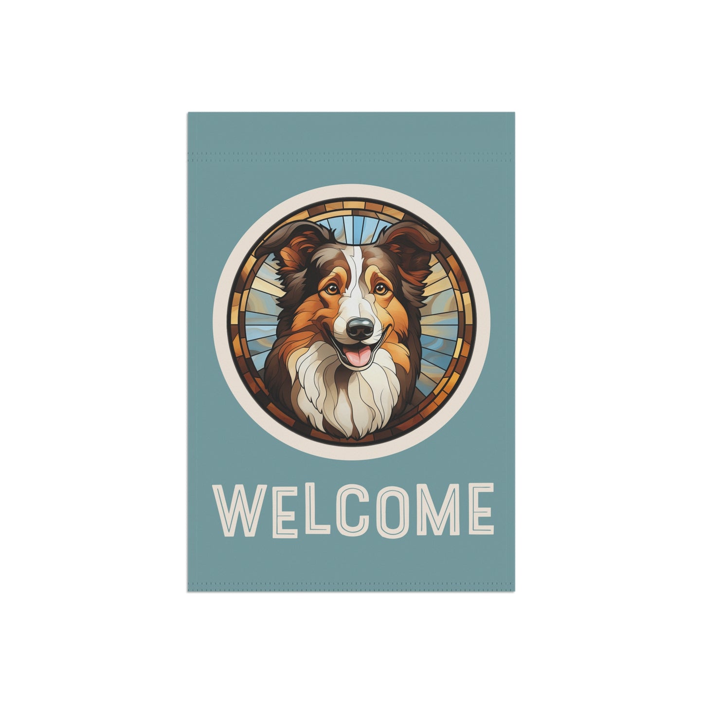 Collie Welcome 2-Sided Garden & House Flag/Banner