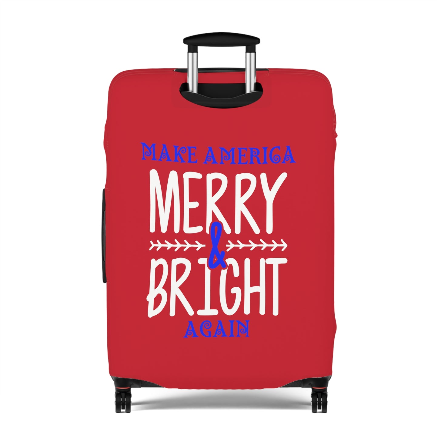 Bold Make America Merry & Bright Again Red Luggage Cover