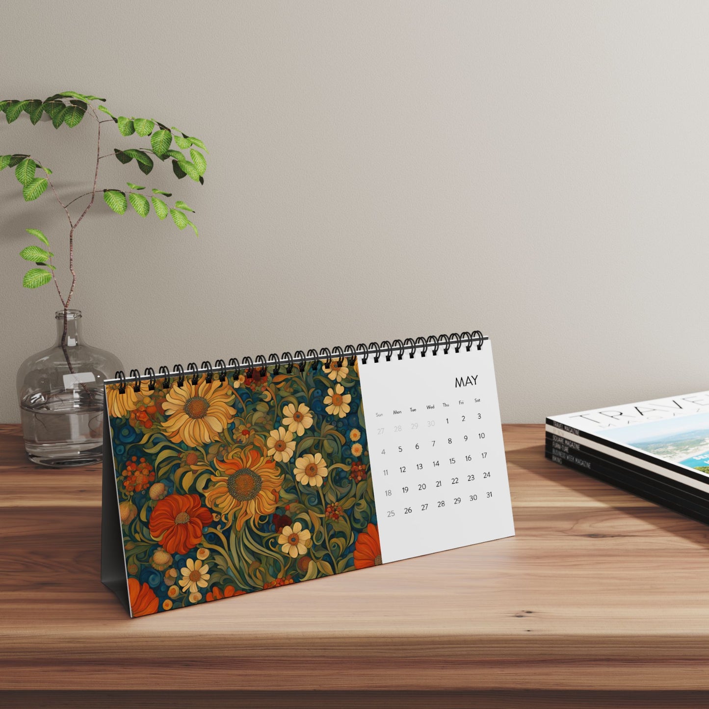 A Year of Flowers 2025 Desktop Calendar