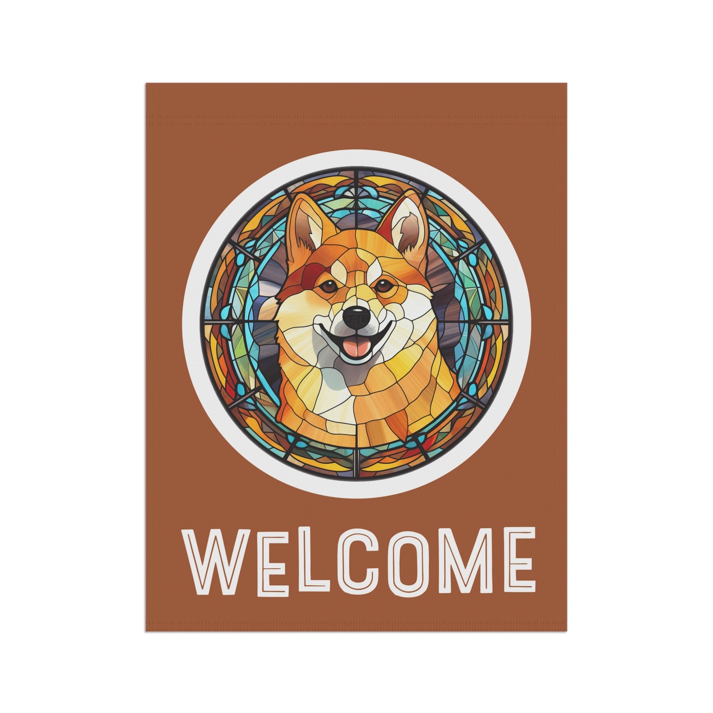 Shiba Inu Welcome 2-Sided Garden & House Flag/Banner