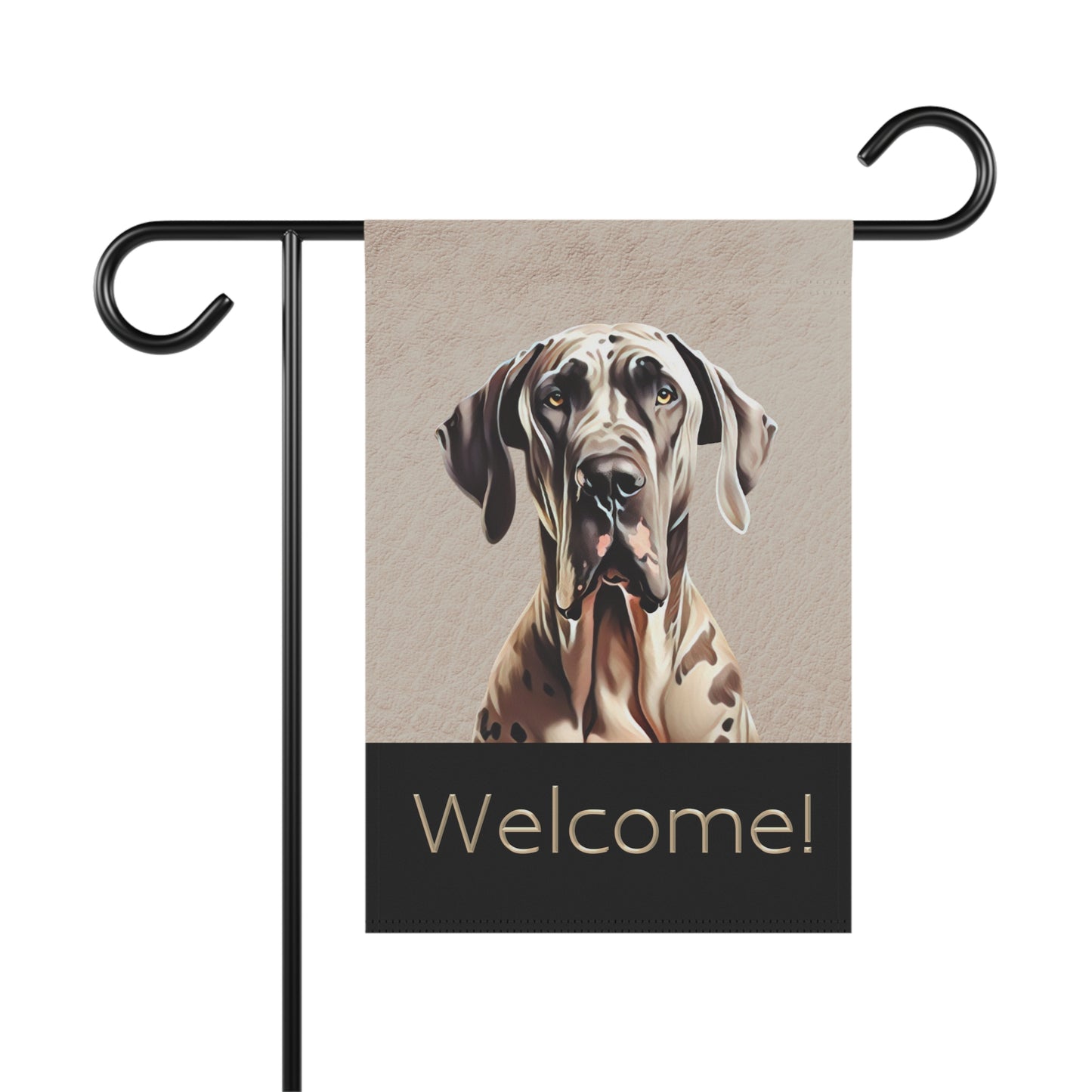 Great Dane Welcome 2-Sided Garden & House Flag/Banner