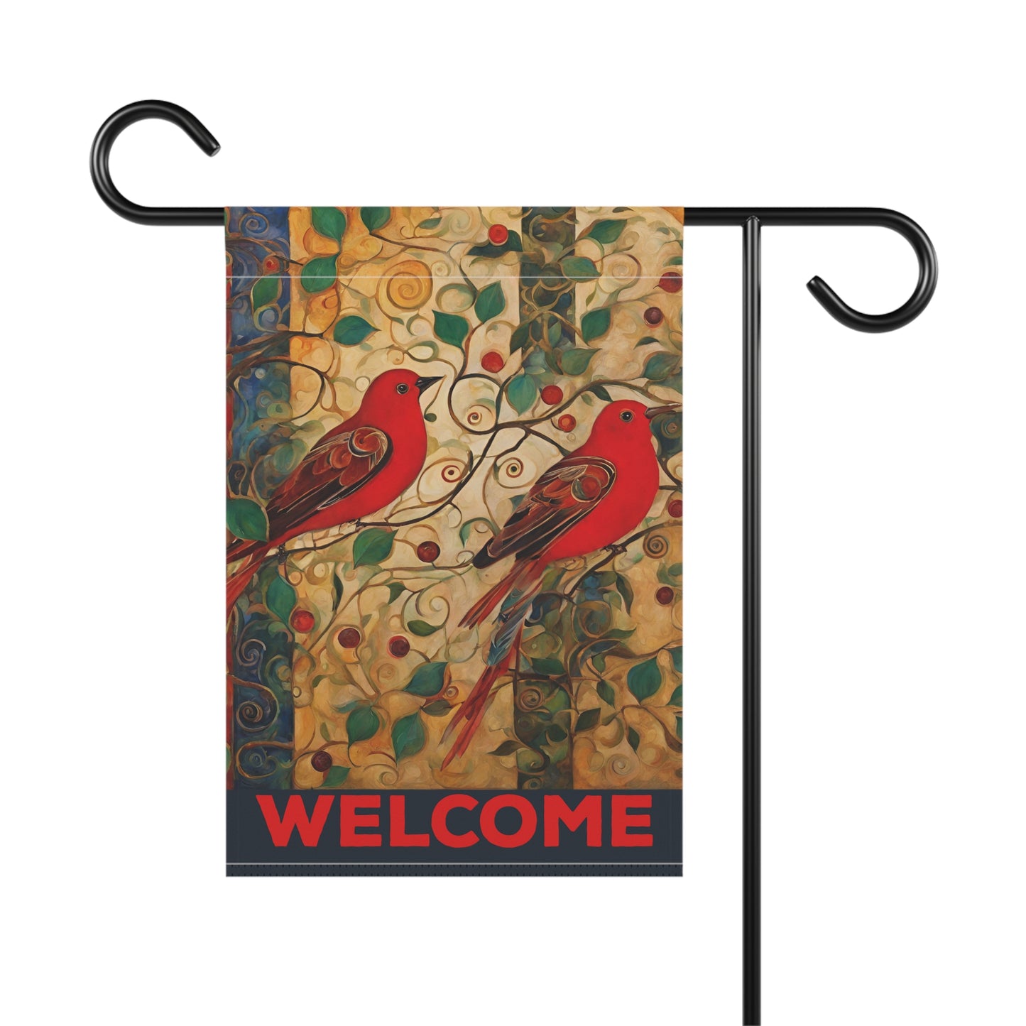 Orvington Red Birds Welcome 2-Sided Garden & House Flag/Banner