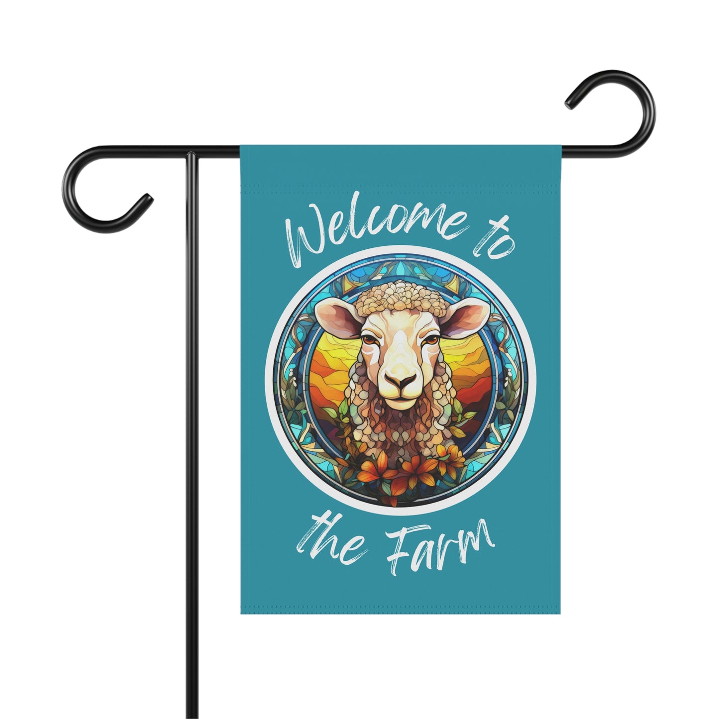 Welcome to the Farm Sheep 2-Sided Garden & House Flag/Banner