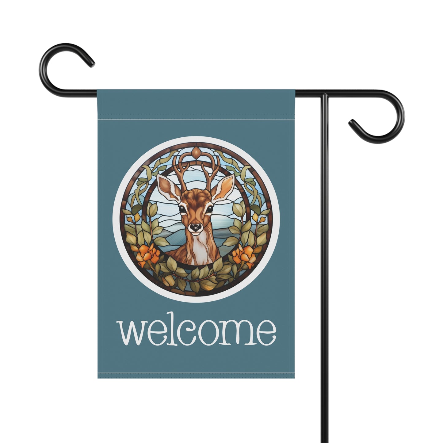 Fawn Welcome 2-Siuded Garden & House Flag/Banner