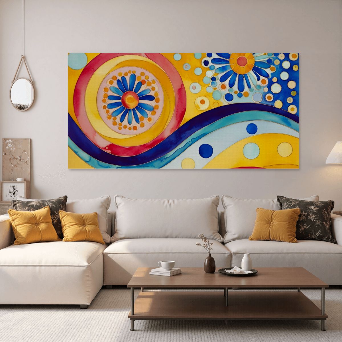 60" x 30" Printed Canvas Fabric Wall Art - No Frame (Made in USA)