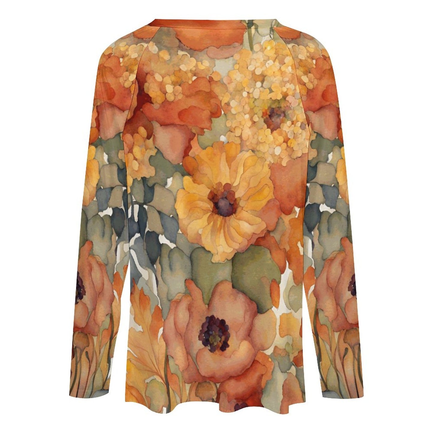 Amber V-neck Loose Long Sleeve T-shirt