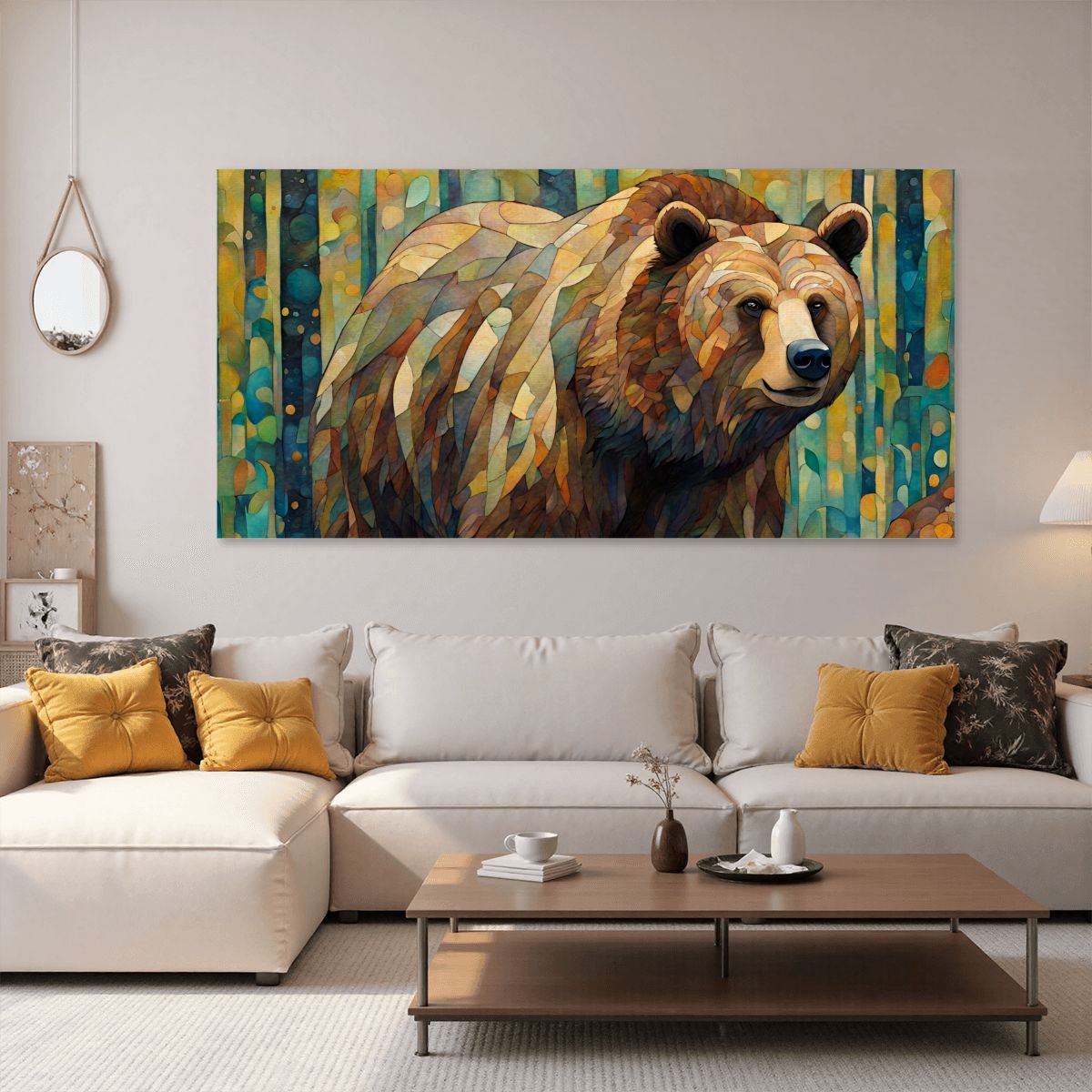 60" x 30" Printed Canvas Fabric Wall Art - No Frame (Made in USA)