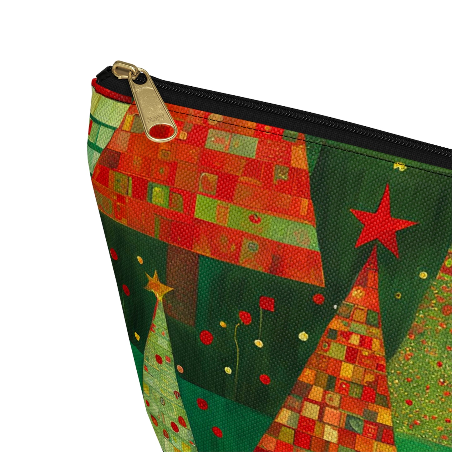 Christmas Tree Forest Accessory Pouch w T-bottom