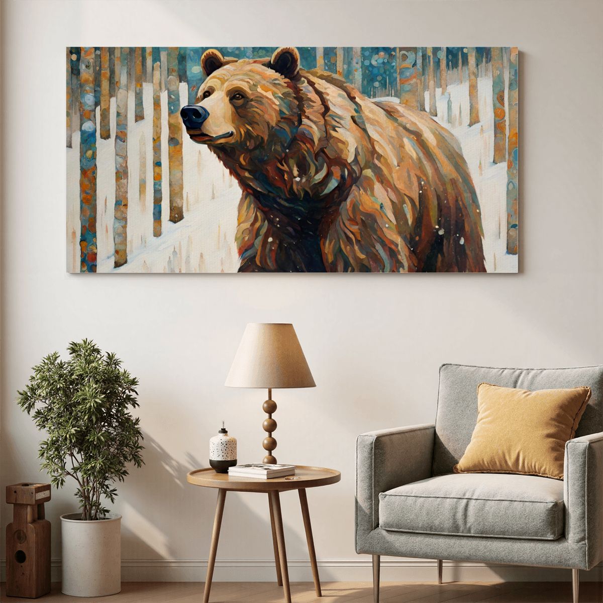 60" x 30" Printed Canvas Fabric Wall Art - No Frame (Made in USA)