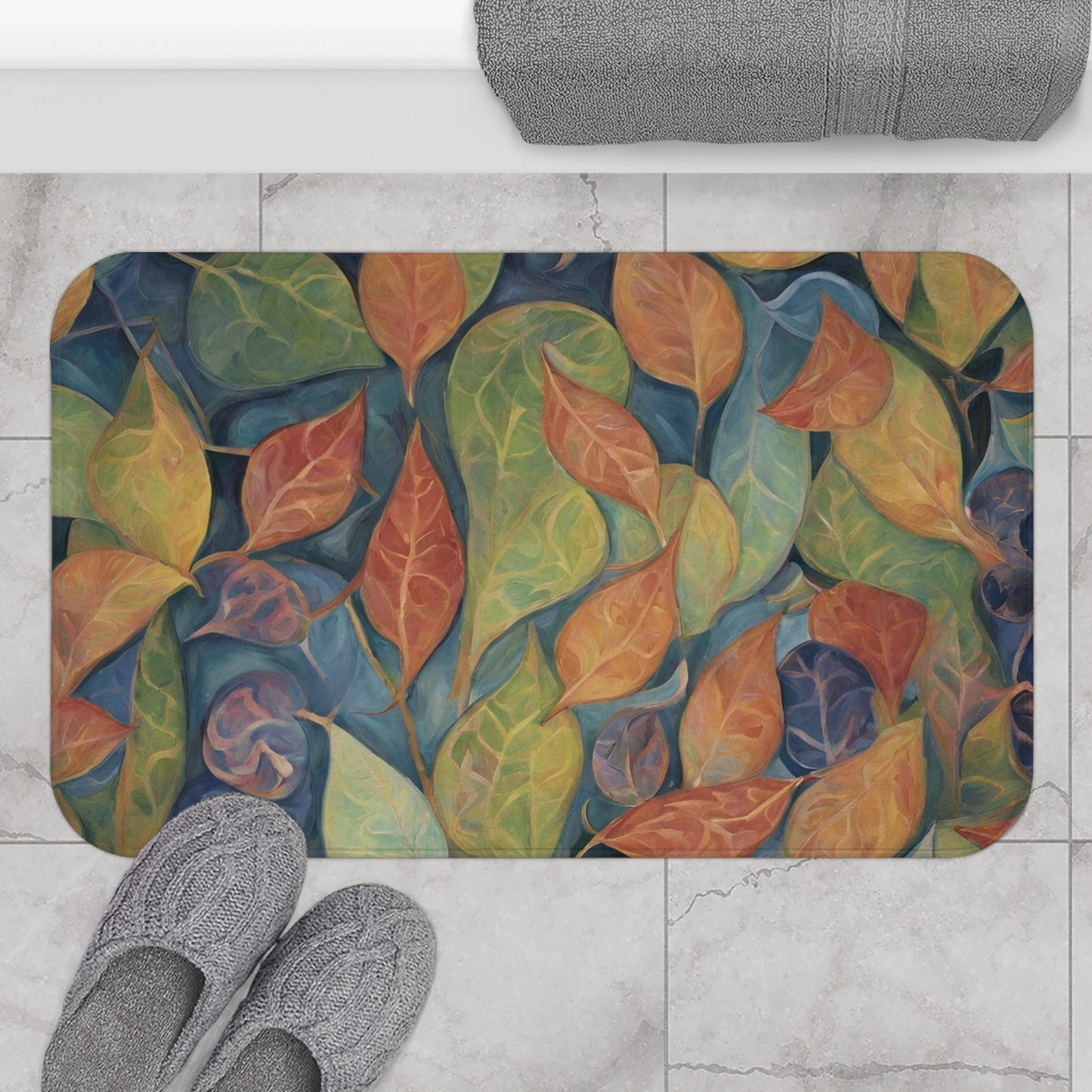 Leaf Me Be Microfiber Bath Mat