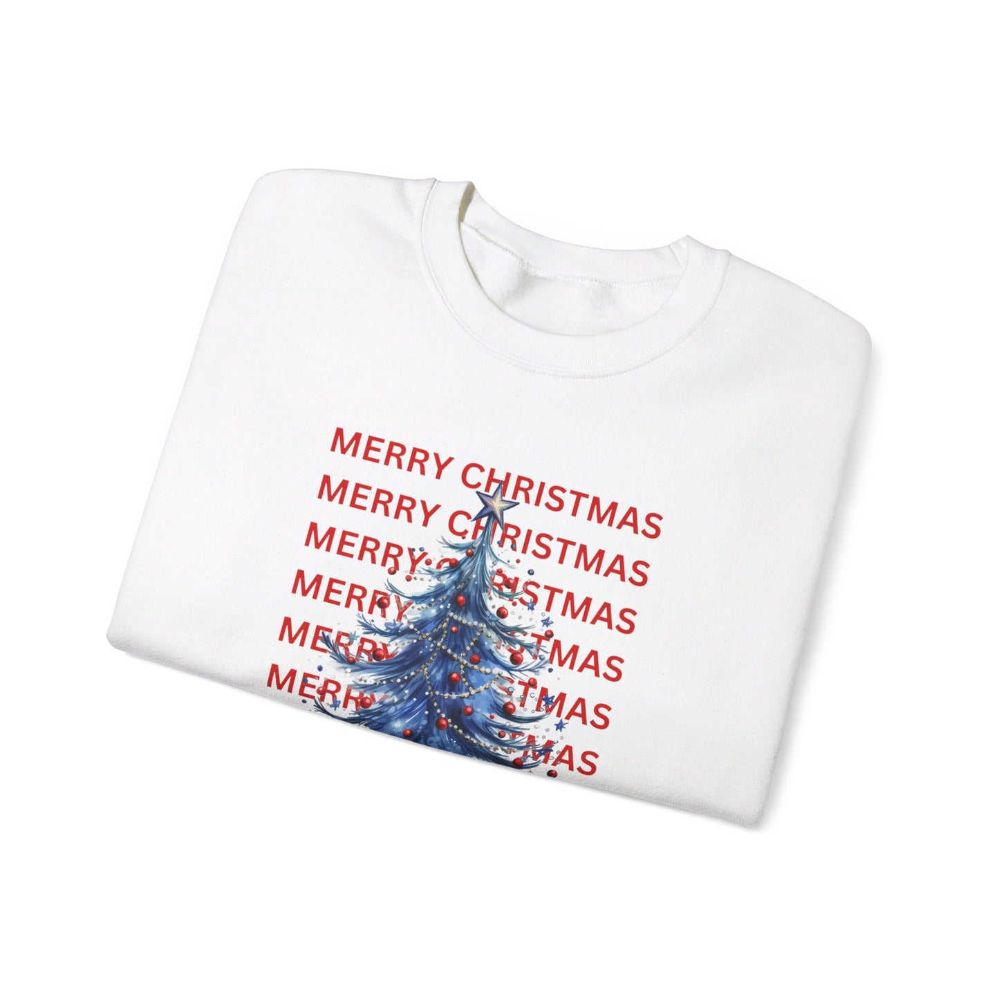 Patriotic Merry Christmas Unisex Heavy Blend™ Crewneck Sweatshirt