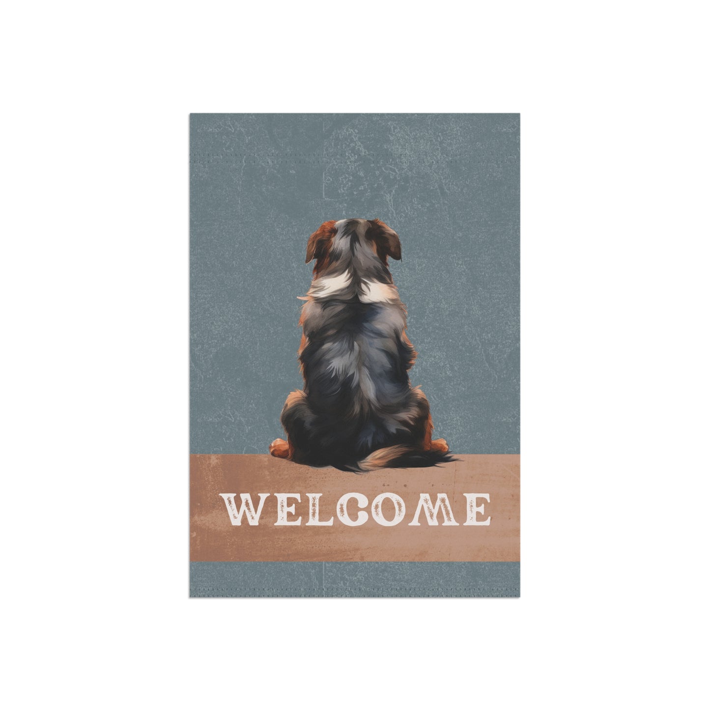 Bernese Mountain Dog Welcome 2-Sided Garden & House Flag/Banner