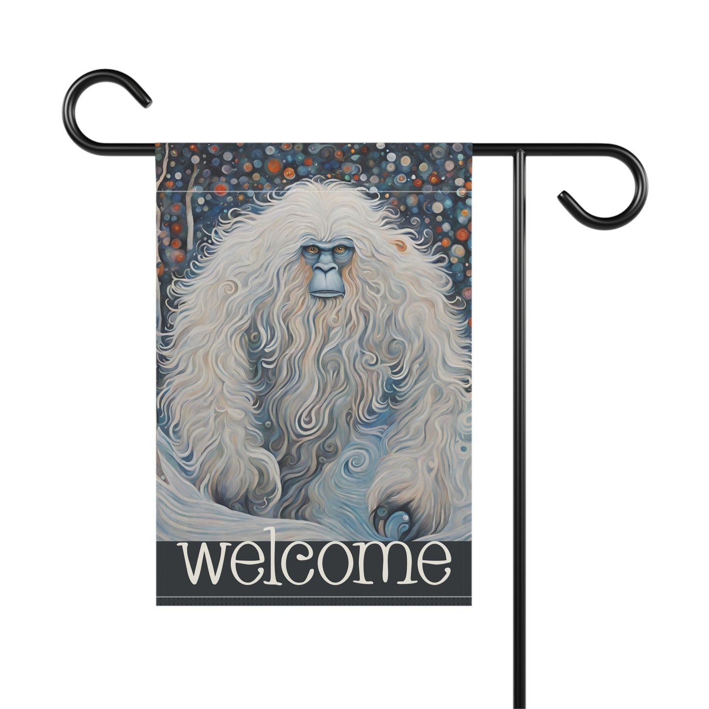 The Yeti Welcome 2-Sided Garden & House Flag/Banner