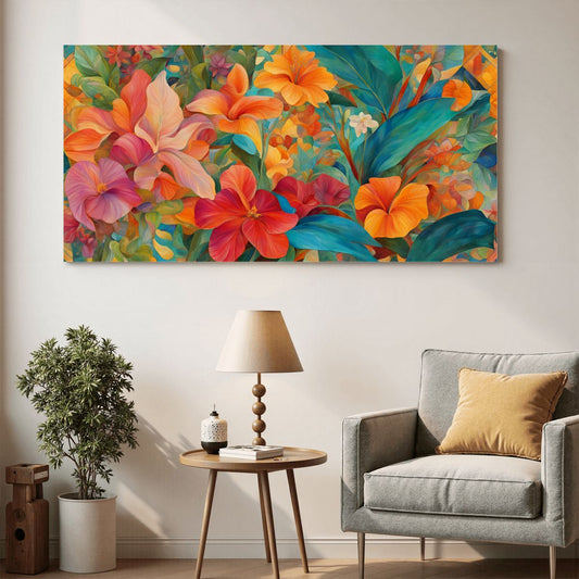 60" x 30" Printed Canvas Fabric Wall Art - No Frame (Made in USA)