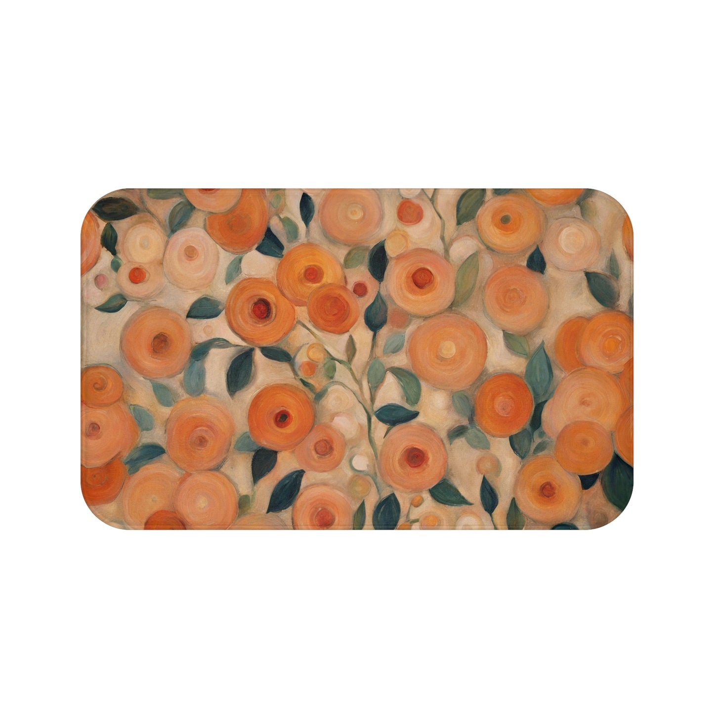 Citrus Floral Microfiber Bath Mat