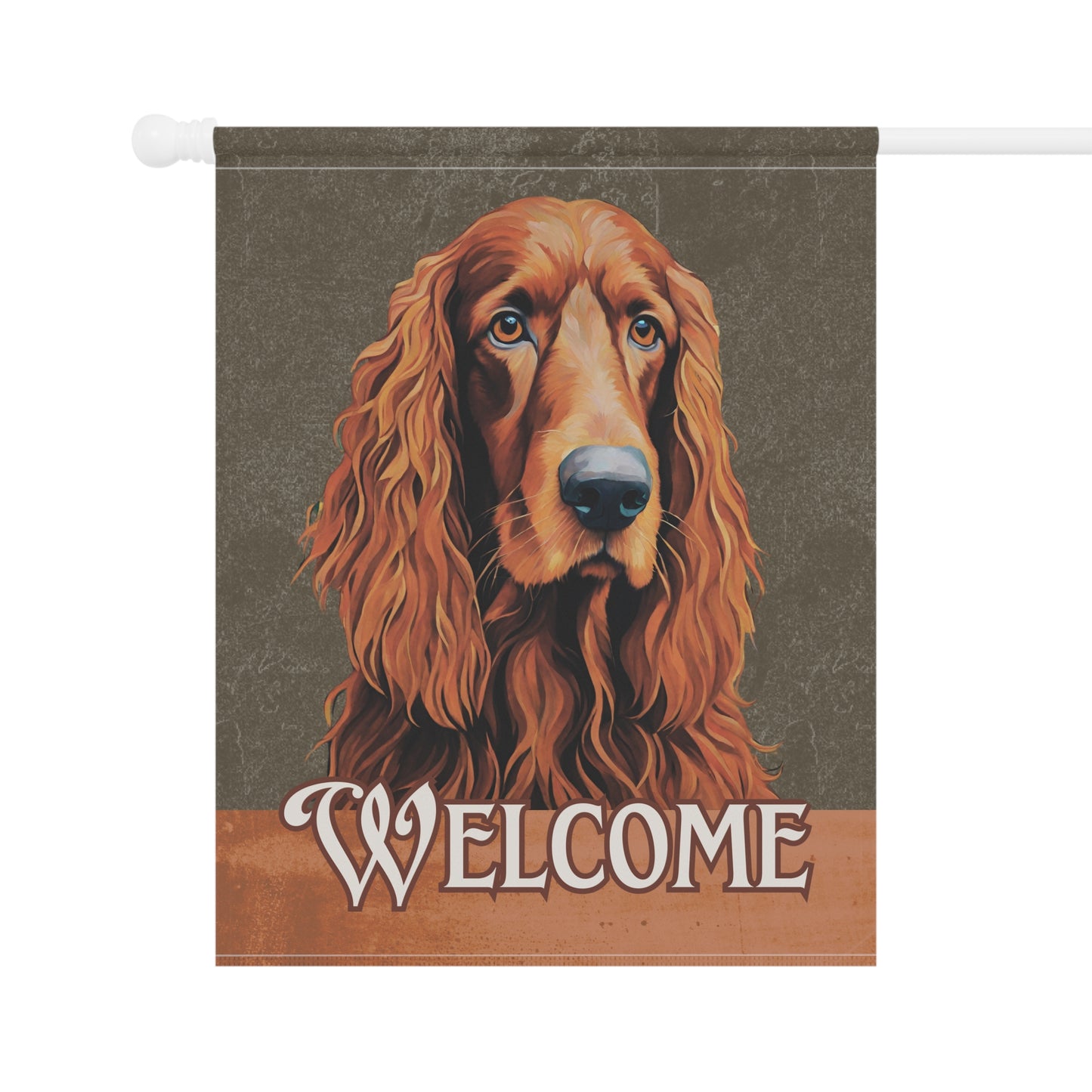 Irish Setter Welcome 2-Sided Garden & House Flag/Banner