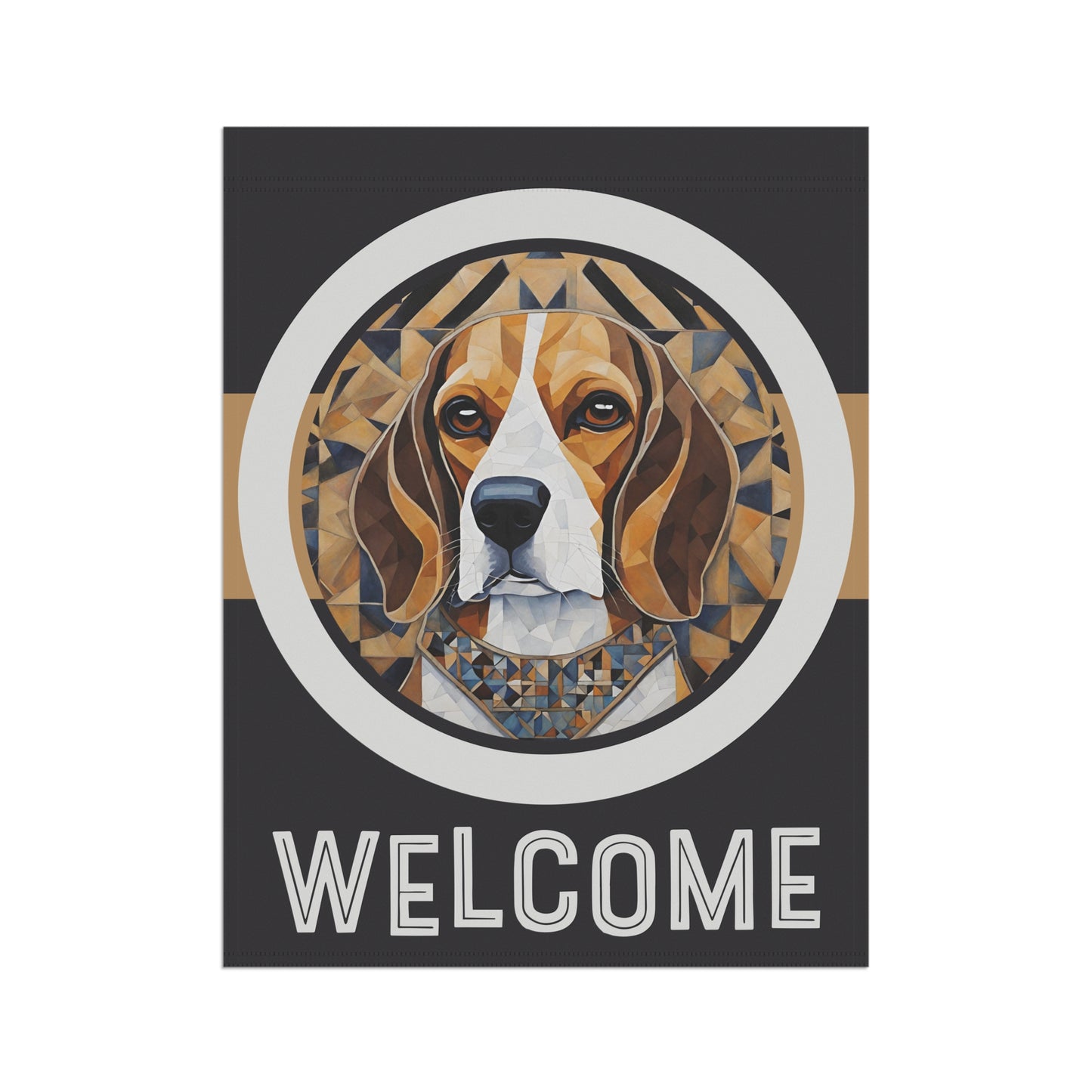 Beagle Welcome 2-Side Garden & House Flag/Banner